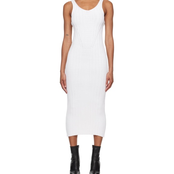 KHAITE White 'The Ottilie' Midi Dress - Picture 4 of 16